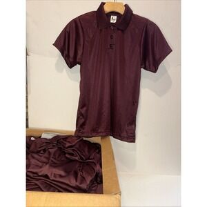 C2 Sport Maroon Youth Medium Polo Shirts- 60 Quantity/ Must By The Case Of 60